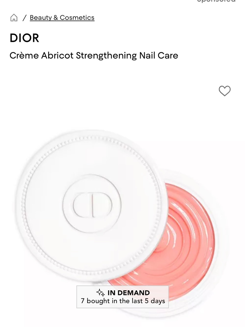 Christian Dior Crème Abricot Strengthening Nail Care
